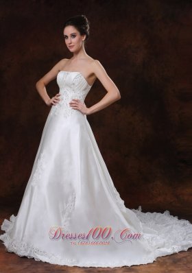 Gorgeous Royal Ruffled Wedding Bridal Ball Gowns Chapel