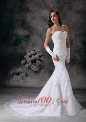 Brand New Mermaid Embroidery Wedding Dress Organza Beading