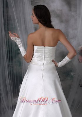 Customize Sweetheart Wedding Gowns Pearls Beading Court