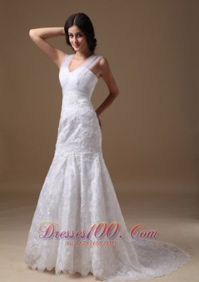 Mermaid Sweetheart Lace Wedding Bridal Dress Fairy Tale