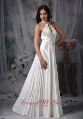 White Plus Size Wedding Bridal Dress High-neck Appliques