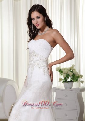 A-line Wedding Gown Queen Katherine Style Sweetheart Tulle