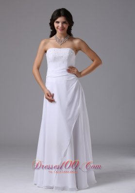Strapless Custom Made Cheap Beach Wedding Bridal Dress
