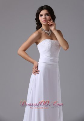 Strapless Custom Made Cheap Beach Wedding Bridal Dress