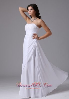 Strapless Custom Made Cheap Beach Wedding Bridal Dress