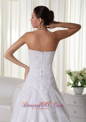 Spring Mermaid Strapless Lace Wedding Bridal Dress Brooch