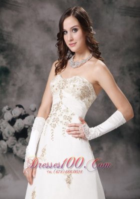 Affordable Off White Wedding Gowns A-line Sweetheart Lace