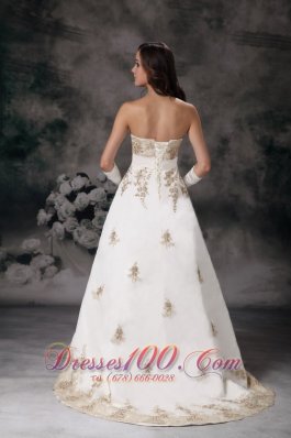 Affordable Off White Wedding Gowns A-line Sweetheart Lace