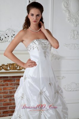 Brand New Plus Size Wedding Dress A-line Appliques Court