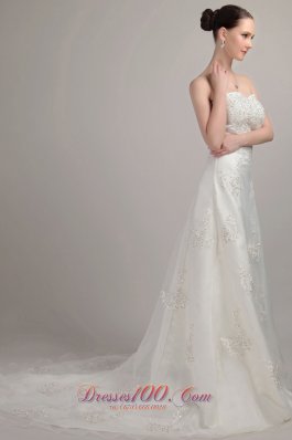 Classical Tulle Wedding Bridal Dress Beading Embroidery