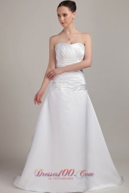 Romantic Princess Wedding Bridal Dress Ruch Taffeta Ruch