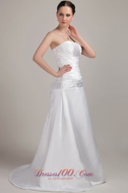 Romantic Princess Wedding Bridal Dress Ruch Taffeta Ruch