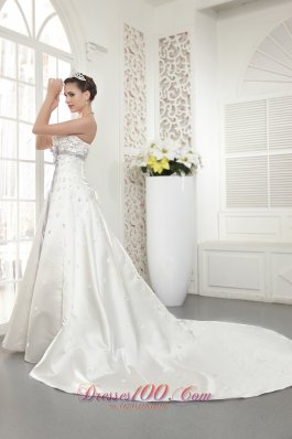 Modern Empire Maternity Wedding Dress Strapless Court Train