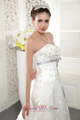 Modern Empire Maternity Wedding Dress Strapless Court Train