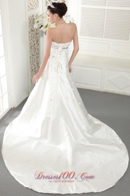 Modern Empire Maternity Wedding Dress Strapless Court Train