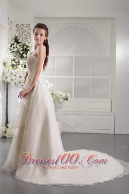 White Column Wedding Gowns Strapless Beading Summer 2015