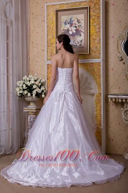 Ruffles Wedding Bridal Dress Strapless Taffeta Organza