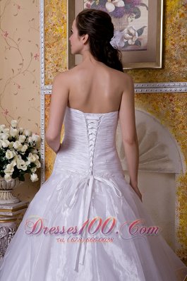 Ruffles Wedding Bridal Dress Strapless Taffeta Organza