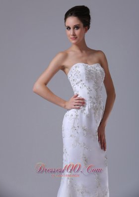 Beaded 2013 Wedding Dress Sweetheart Mermaid Court Train