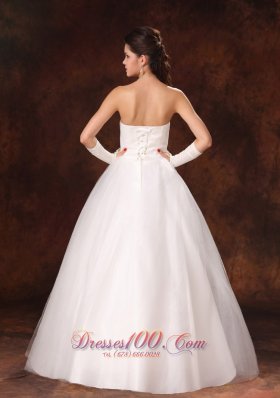 Bowknot Organza Strapless Garden Maternity Wedding Gowns