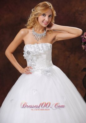 Sheath Bodice Empire Ball Gown Wedding Dress Flowers