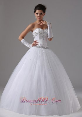 Ball Gown Beaded Decorate Bust Sweetheart In Antioch California For Modest Wedding