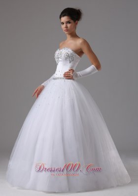 Ball Gown Beaded Decorate Bust Sweetheart In Antioch California For Modest Wedding