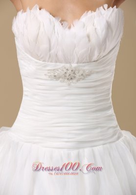 Sweetheart Wrapped Bodice Wedding Bridal Gowns Court