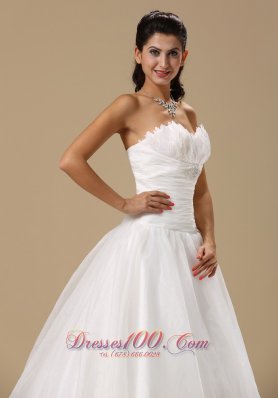 Sweetheart Wrapped Bodice Wedding Bridal Gowns Court