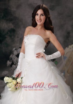 Strapless Wedding Bridal Gowns Skirt in Pocket Style