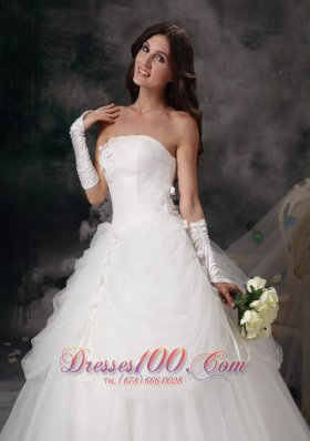 Strapless Wedding Bridal Gowns Skirt in Pocket Style