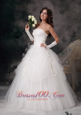 Strapless Wedding Bridal Gowns Skirt in Pocket Style