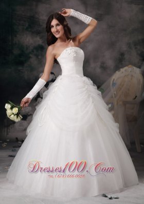 Strapless Wedding Bridal Gowns Skirt in Pocket Style