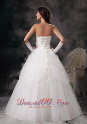 Strapless Wedding Bridal Gowns Skirt in Pocket Style