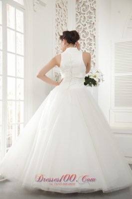 High Neck Beading Bridal Wedding Dresses