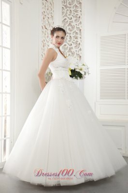 High Neck Beading Bridal Wedding Dresses