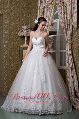 Lace Brush Train Sweetheart Wedding Dresses 2013