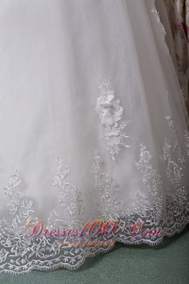 Lace Brush Train Sweetheart Wedding Dresses 2013