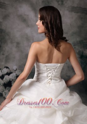 Layer Pick Ups Ball Gown Wedding Dress Floor Length