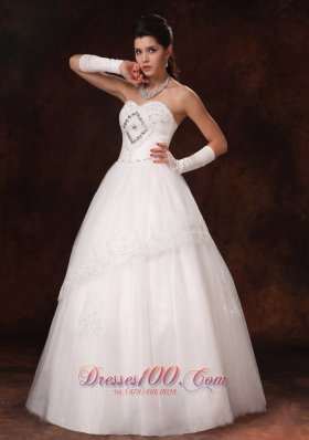 Organza Beaded Sweetheart Wedding Bridal Gowns