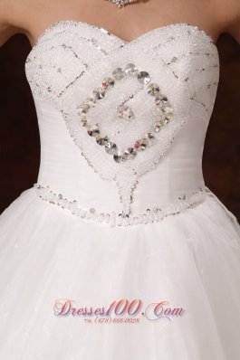 Organza Beaded Sweetheart Wedding Bridal Gowns