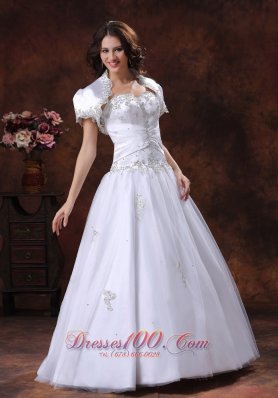 Sweetheart Embroidery A Line Wedding Bridal Gown Dress