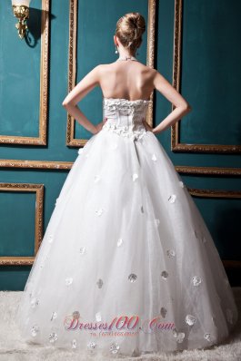 Ball Gown Beaded Sweetheart Appliques Wedding Dresses