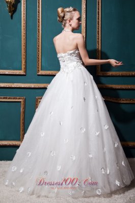 Ball Gown Beaded Sweetheart Appliques Wedding Dresses