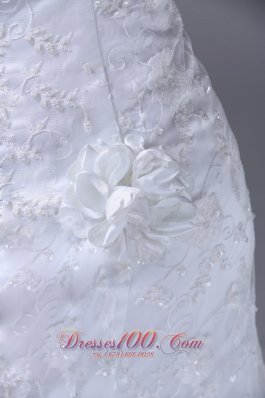 Spaghetti Straps Column Lace Garden Wedding Dress