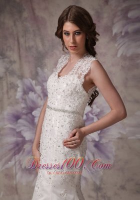 Mermaid Lace Court Beaded Wedding Dress With Straps