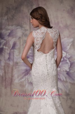 Mermaid Lace Court Beaded Wedding Dress With Straps