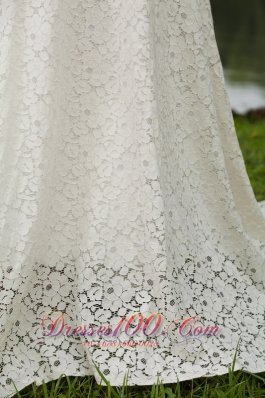 Sweetheart Lace Court Train Wedding Bridal Gowns