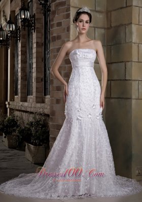 Mermaid Beaded Chapel Train Wedding Bridal Gowns