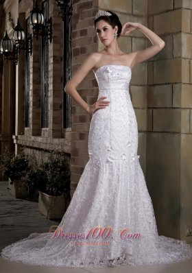 Mermaid Beaded Chapel Train Wedding Bridal Gowns